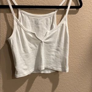 brandy melville white cropped tank top